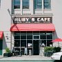 Medium format color film photograph of scene in Emeryville, California by A.E. Graves
